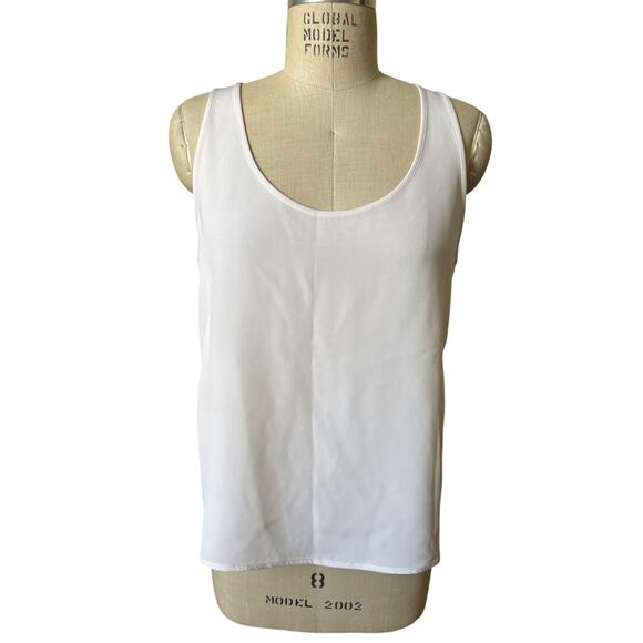 Cuyana Tops - Cuyana White Silk Tank Shirt Size Large